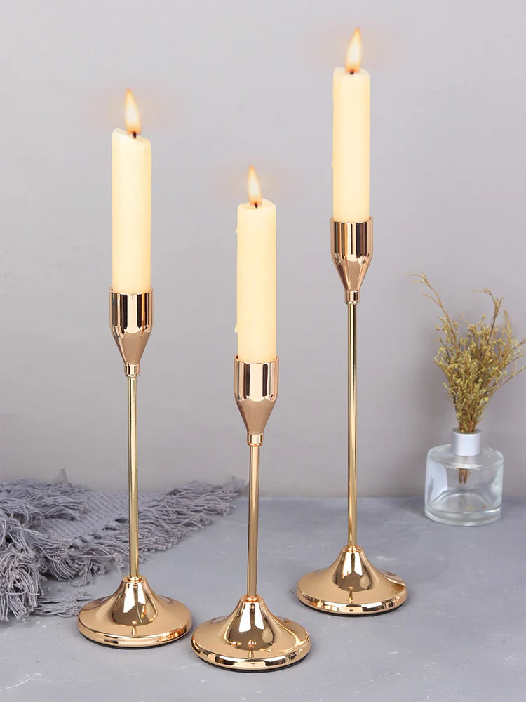 3Pcs/Set Metal Candle Holders