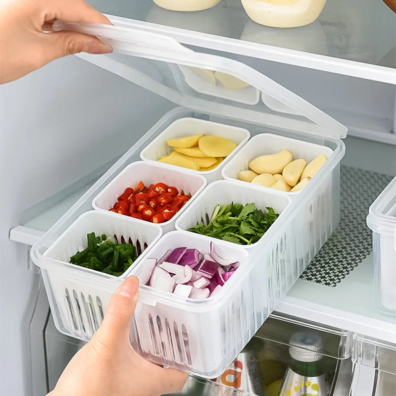 Refrigerator Storage Box 4/6 Grid