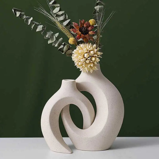 European Ceramic Vase Set