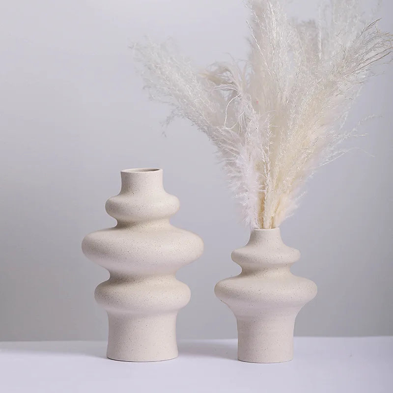 Ceramic White Vase Decoration