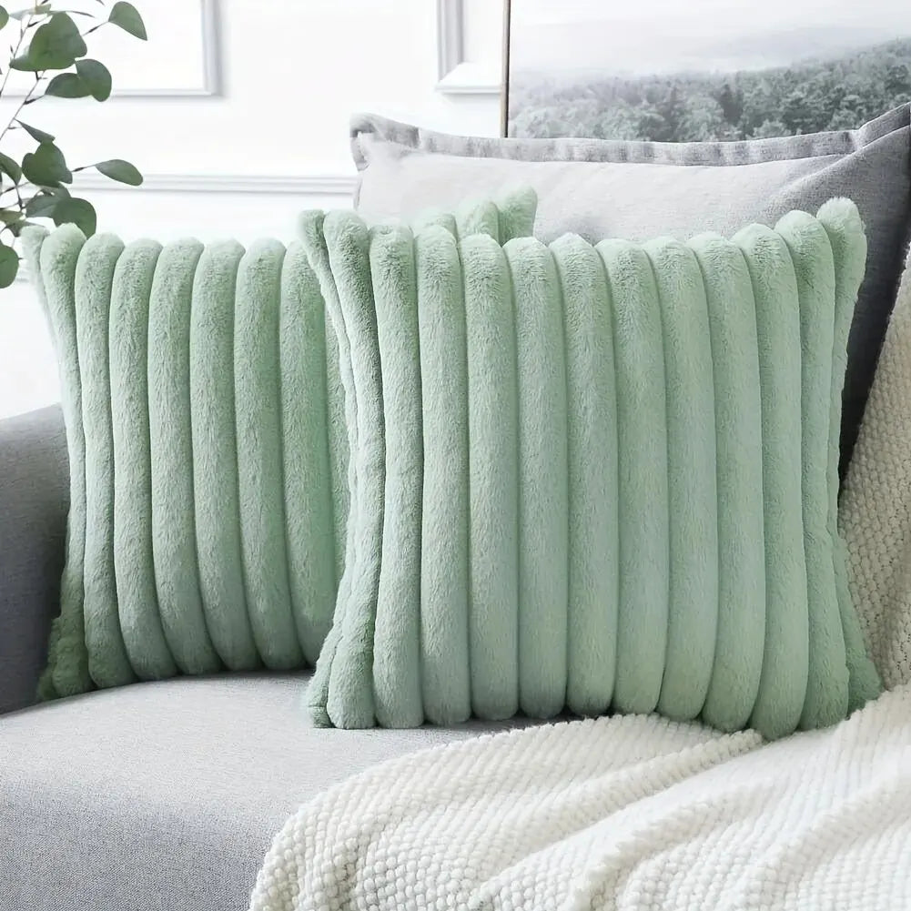 1pc Stripe Corduroy Pillow Case