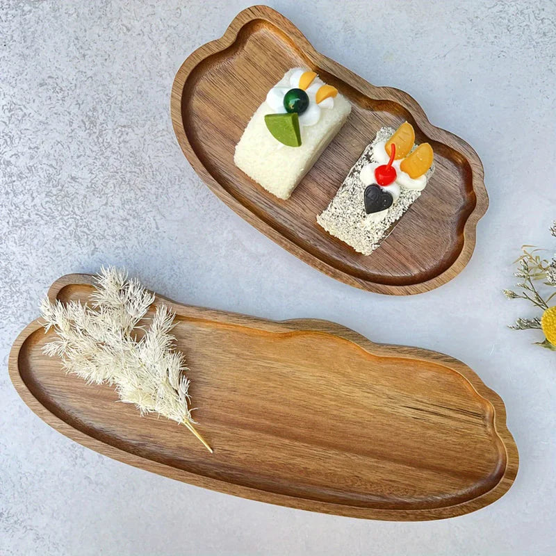 Wood Snack Plate